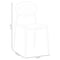 Fabulaxe Modern Plastic Outdoor Dining Chair with Open Oval Back Design, White QI004226.WT - alternate 2